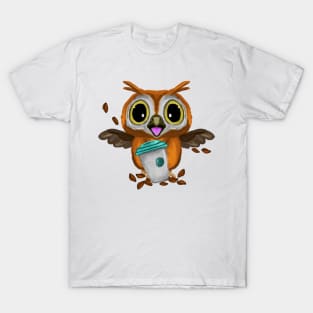 Funny owl and coffee cup T-Shirt